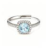 Princess Diana Style Zodiac Stone Ring with Colored Gemstones & Diamonds in S925 Silver