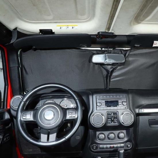 Front Window Windshield SunShade Heat Shield Visor for Jeep Wrangler TJ JK JL JT