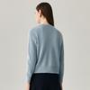 Zhaojun Women's 100% Cashmere V-Neck Faux Two-Piece Knit Sweater