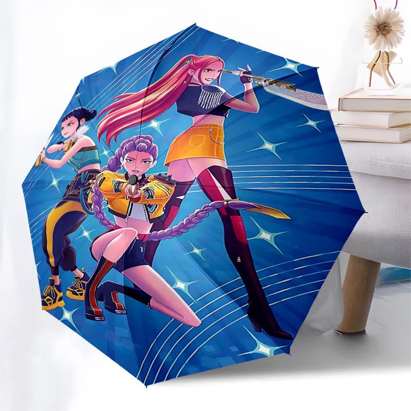 

1pc Starlit Adventure: Automatic Opening/Closing Umbrella with Portable Tri-Fold Design, 8-Bone Iron Frame - Outdoor for Fans, Travelers, Everyday Use
