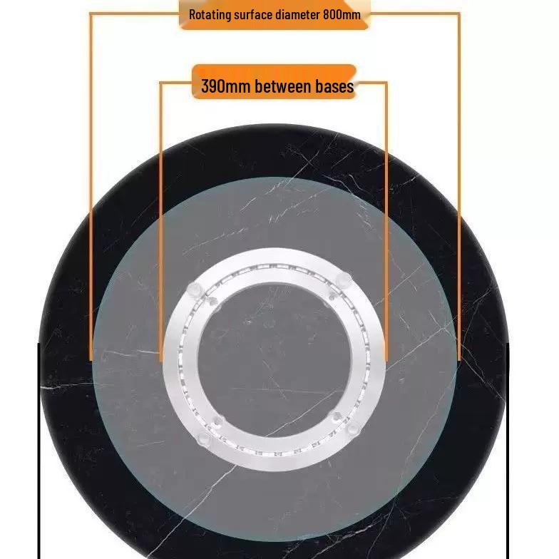 Round Aluminum Alloy Rotating Turntable Base for Dining Table