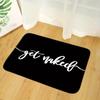 1/3pcs, "Get Naked" Bathroom Rug Set, Black And White, Includes Toilet Lid Cover And Bath Mat, Absorbent Non-Slip, Home Decor