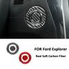 For Ford Explorer Carbon Fiber Car Interior Keyless ONE-CLICK Engine Ignition Switch START STOP Button Panel Decoration Sticker