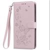 Elegant Butterfly Floral Flip Leather Phone Case for OPPO Reno15 5G Long Shoulder Strap Wrist Lanyard Cover