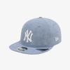 New Era Mlb New York Yankees Denim Basic Retro Krone Strapback Hellblau 151316