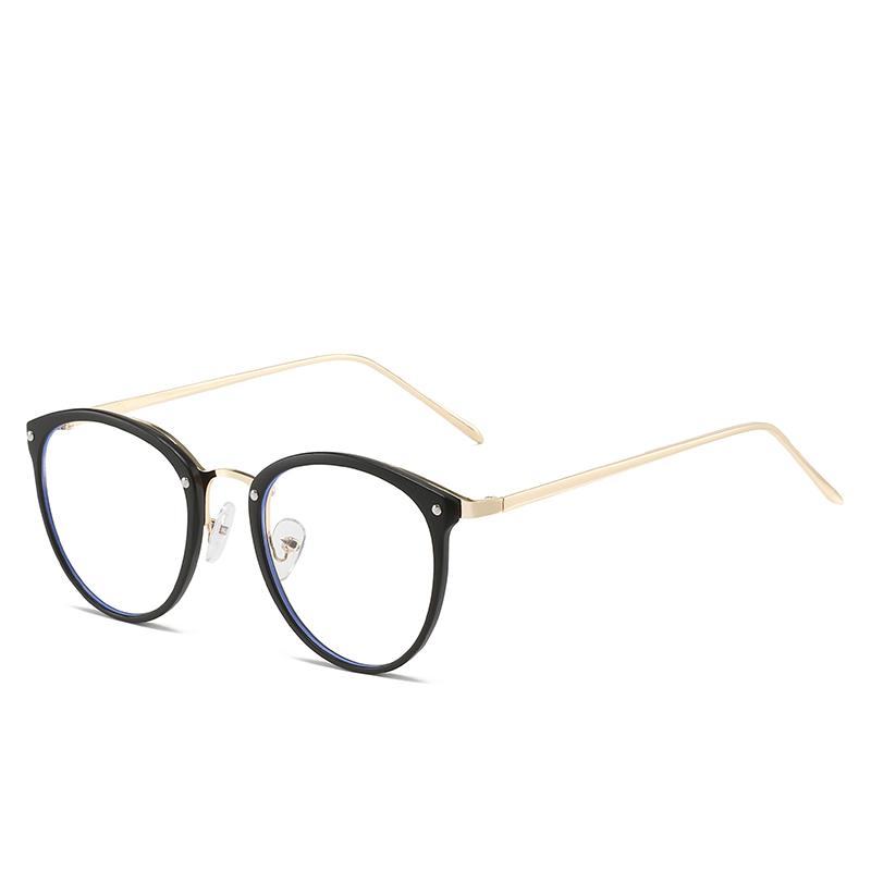 Anti-blue Light Glasses Round Metal Eyewear Women Men High Quality Eyeglasses Blue Light Blocking Man Lady Computer Eyeglasses