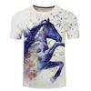 2022 Men's 3d Horse Printed T-shirts Horse Crew Neck Short Sleeve Street Clothes Hip-hop Trend Male Clothes Summer 6xl Tees Tops