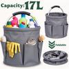 28CM Foldable Storage Bucket 600D Oxford Cloth Portable Cleaning Tool Storage Organizer Outdoor Camping Picnic Garden Harvest Bag