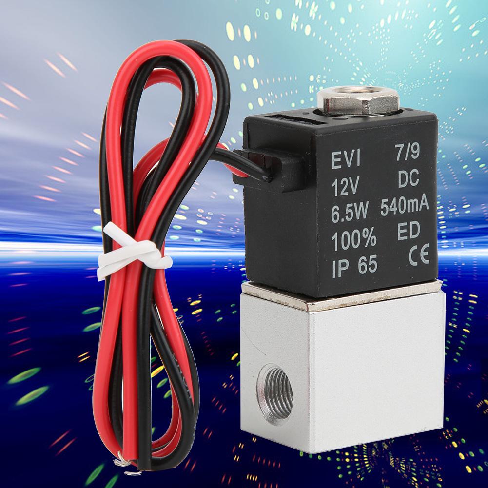 Quick Response Solenoid Valve Water   Oil 2-Position 2-Way Aluminum Alloy Body Valve  12V