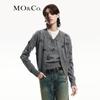 MO&Co. 100% Merino Wool Hand-Beaded Short Knitted Cardigan