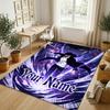 Personalized Crystal Velvet Carpet,Solo Leveling Custom Printed Name, Plush Area Rug For Home Indoor Decor