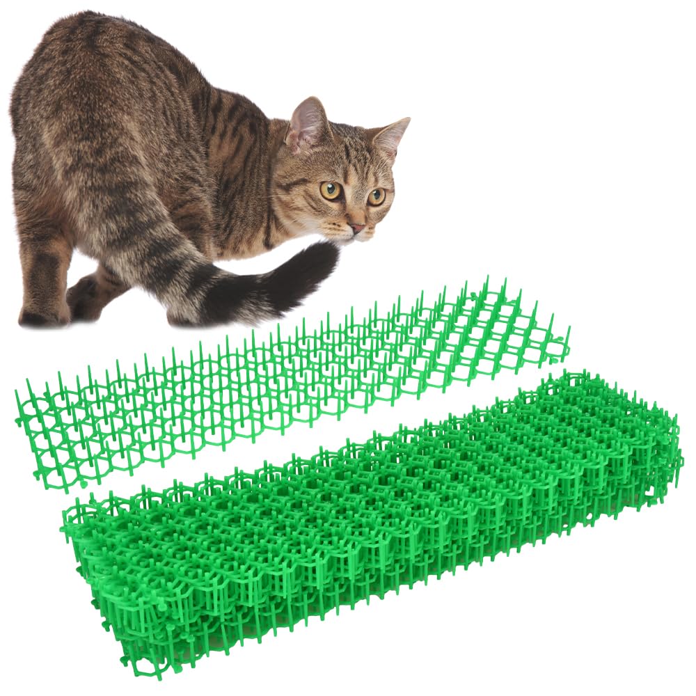 

Cat Repellent Spike Large Pest Prevents for Flower Beds x Mat, 12-Piece Set, Capacity, Control, Intrusion, Cuttable, (495mm 140mm) зелёный