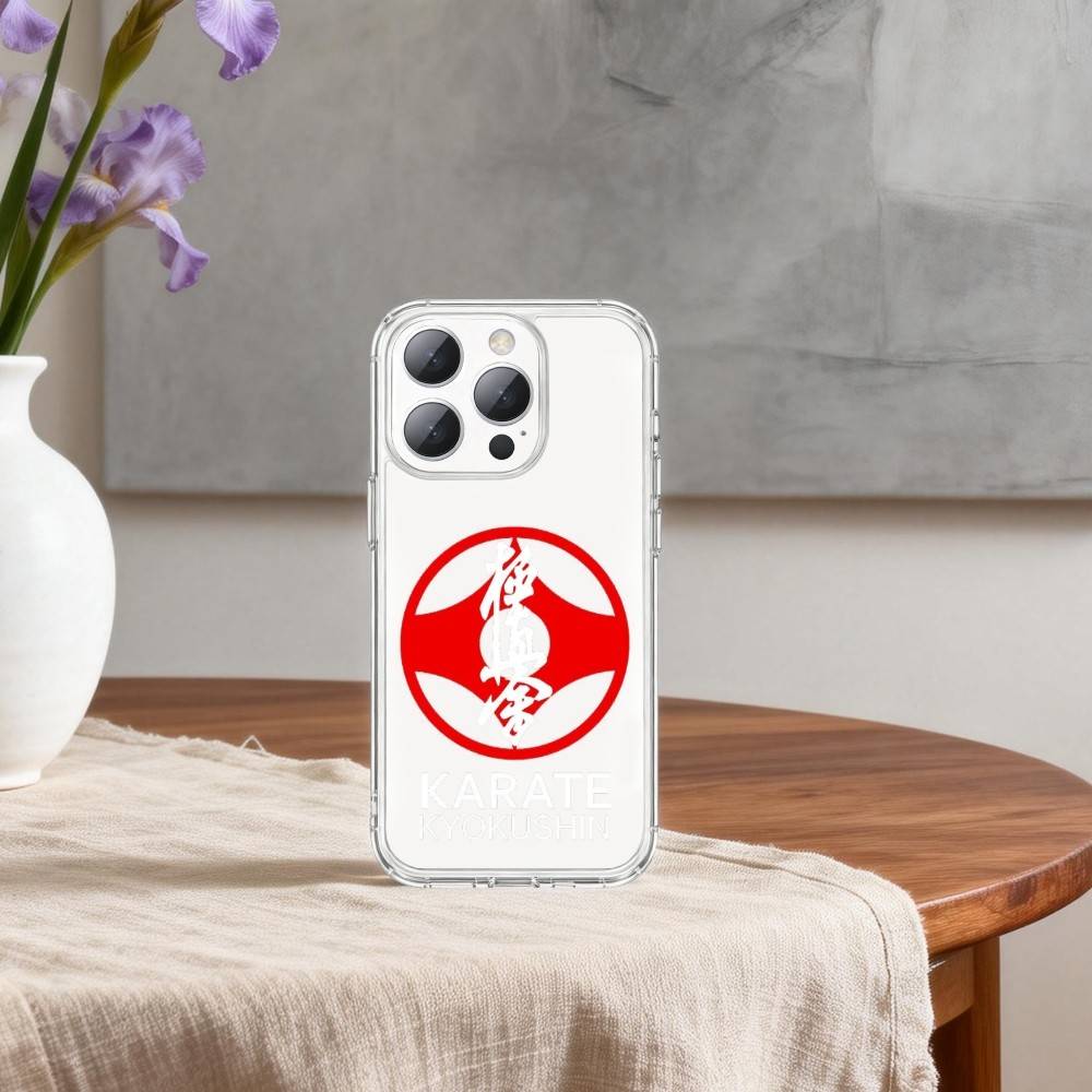 

k-Kyokushin k-Karate Symbol Phone Case For iPhone17p,16,15,14,13Pro Max,us,Soft Silicone Transparent Cover iPhone17air
