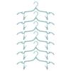 6PCS Travel Hangers with 12 Clips PP Foldable Portable Clothes Hangers with Storage Bag for Suitcase Camping Hotel RV Blue
