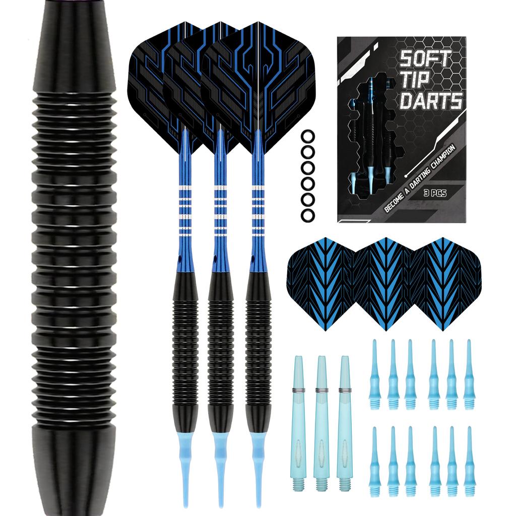 Soft Tip Darts Set Aluminum Shaft Professional Darts Plastic Tip Sets 2BA Replacement Tips