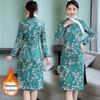 High Quality Cheongsam Vintage Chinese Dress Long Sleeve Female Dress Qipao Slim Package Hip Dress P