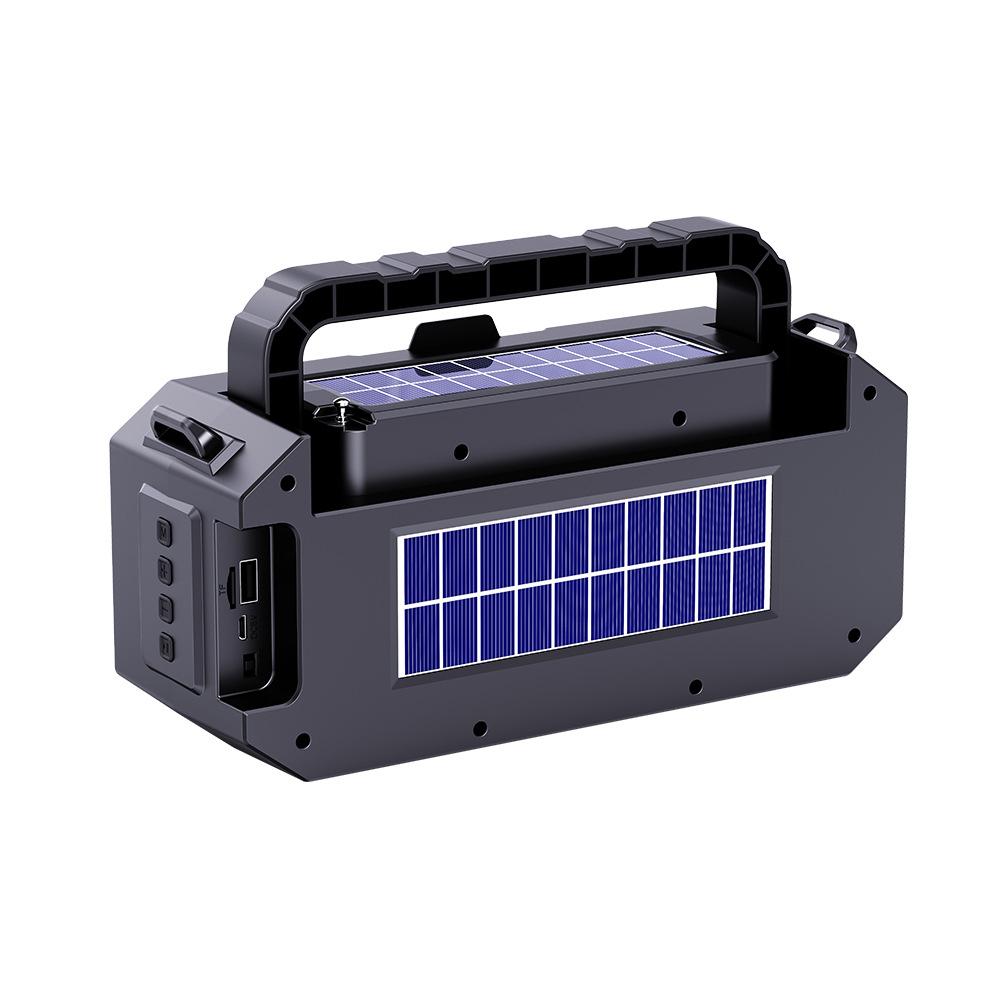 Outdoor Wireless Bluetooth Speaker Dual Solar with Flashlight Card Player Audio Africa