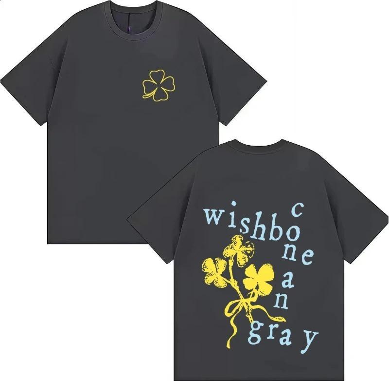 2026 Hot Singer Conan Gray Wishbone Tshrit Harajuku Tshrits Double Sided Print High Quality Aesthetic Streetwear Unisexs Women Tops