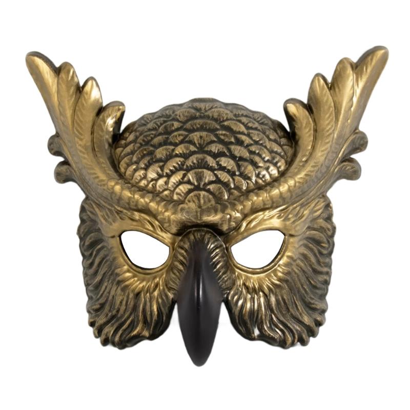 Masquerade Mask Owl Mask Bird Mask Beak Feather Half Face Mask Halloween Cosplay Costume Costume Mask for Mardi Gras