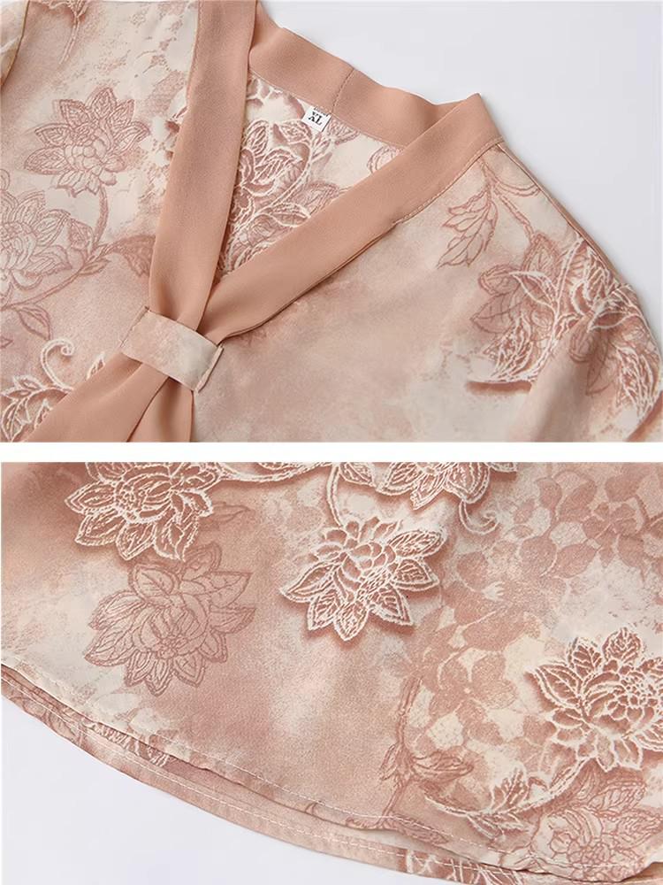 2026 Summer Fashion Set for Short Middle-aged Women: Modern Chinese Style Pullover Top