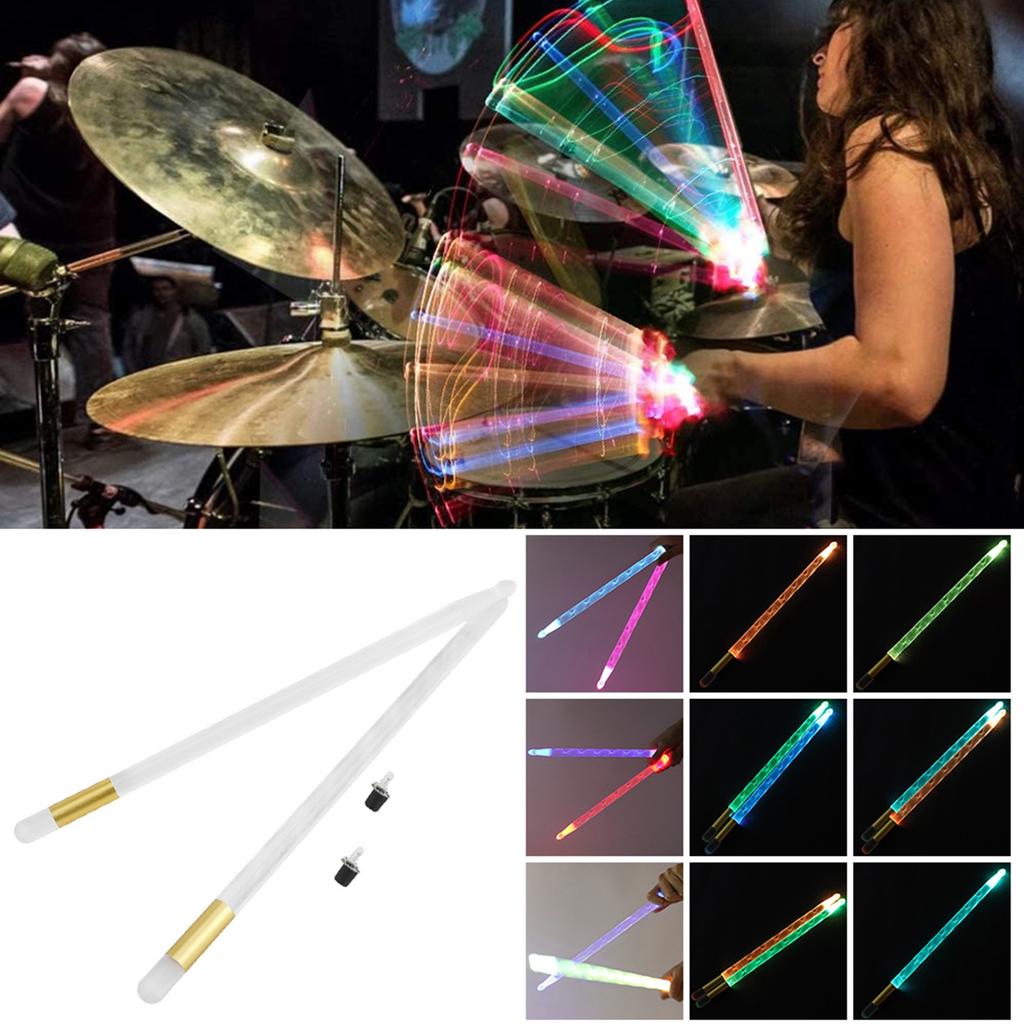 2Pcs Drumsticks Glowing LED Light Up Motion Suitable for Large‑Scale Night Events Night 5A