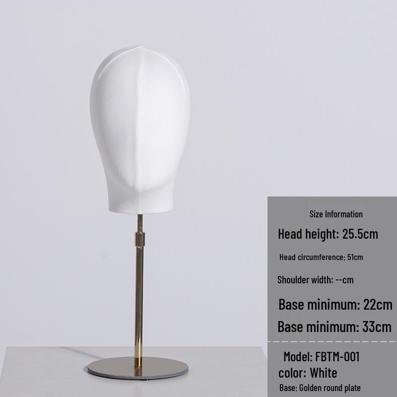 Female Mannequin Head for Wig, Hat, Scarf, and Mask Display