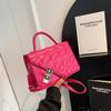 Chic Quilted Pu Leather Crossbody Bag Stylish Compact Handbag For Daily Use