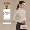 Women's Slim Fit Autumn Cashmere Turtleneck: Long-Sleeve Thermal Top, Ideal As Outerwear