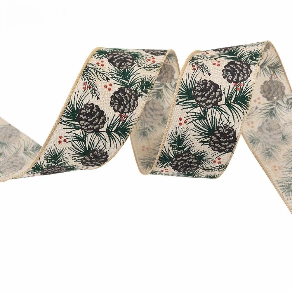 9Metres/roll Christmas Tree DIY Wreath Bows Ribbons Cartoon Gift Packing Ribbons  New Year