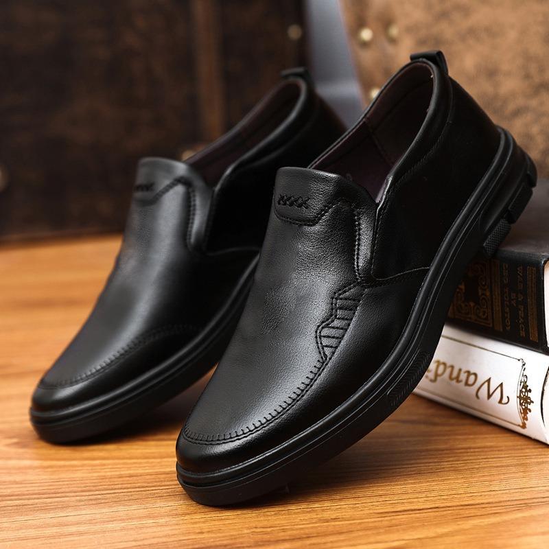 Leather Soft Sole Medium and Low Top Casual Shoes New Spring Men's Shoes Men's Business Casual Shoes Leather Shoes Men's