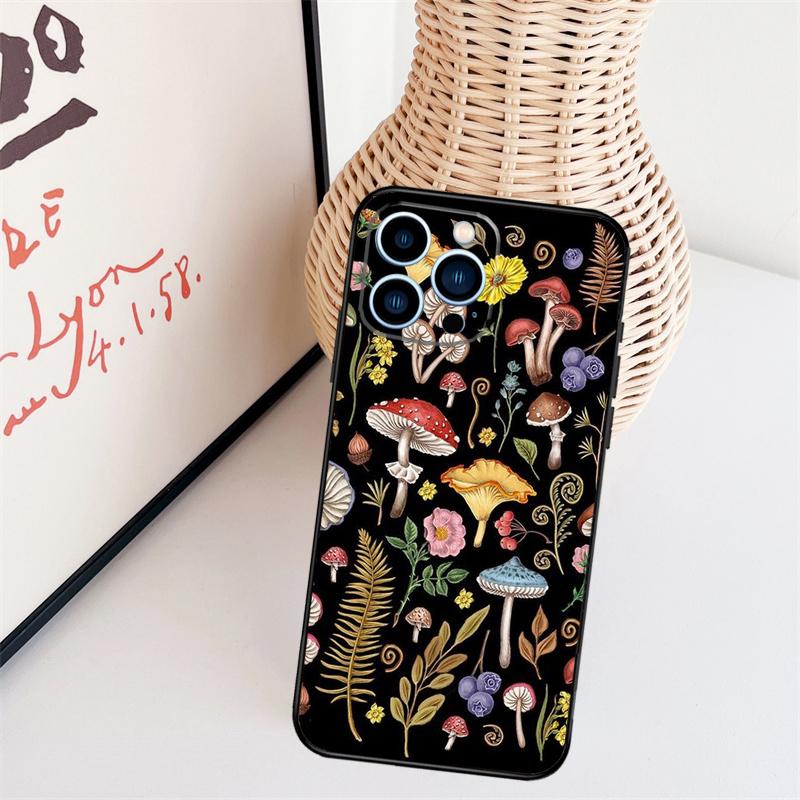 Trippy Mushroom Phone Case For iPhone 17 Pro Max 16 15 11 13 12 14 Pro Max Mini 15 16 Plus 16e 17 Air Cover
