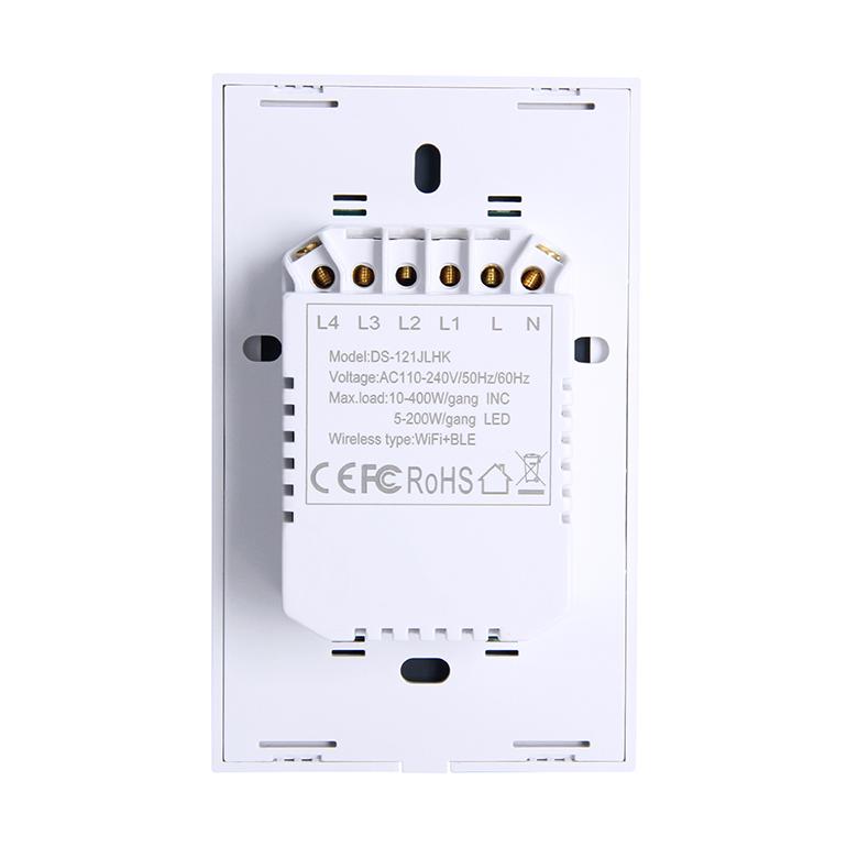 HomeKit US WIFI Smart Touch Light Electrical Switch Smart Wifi Wall Touch Switch 1/2/3/4 Gang Glass Panel