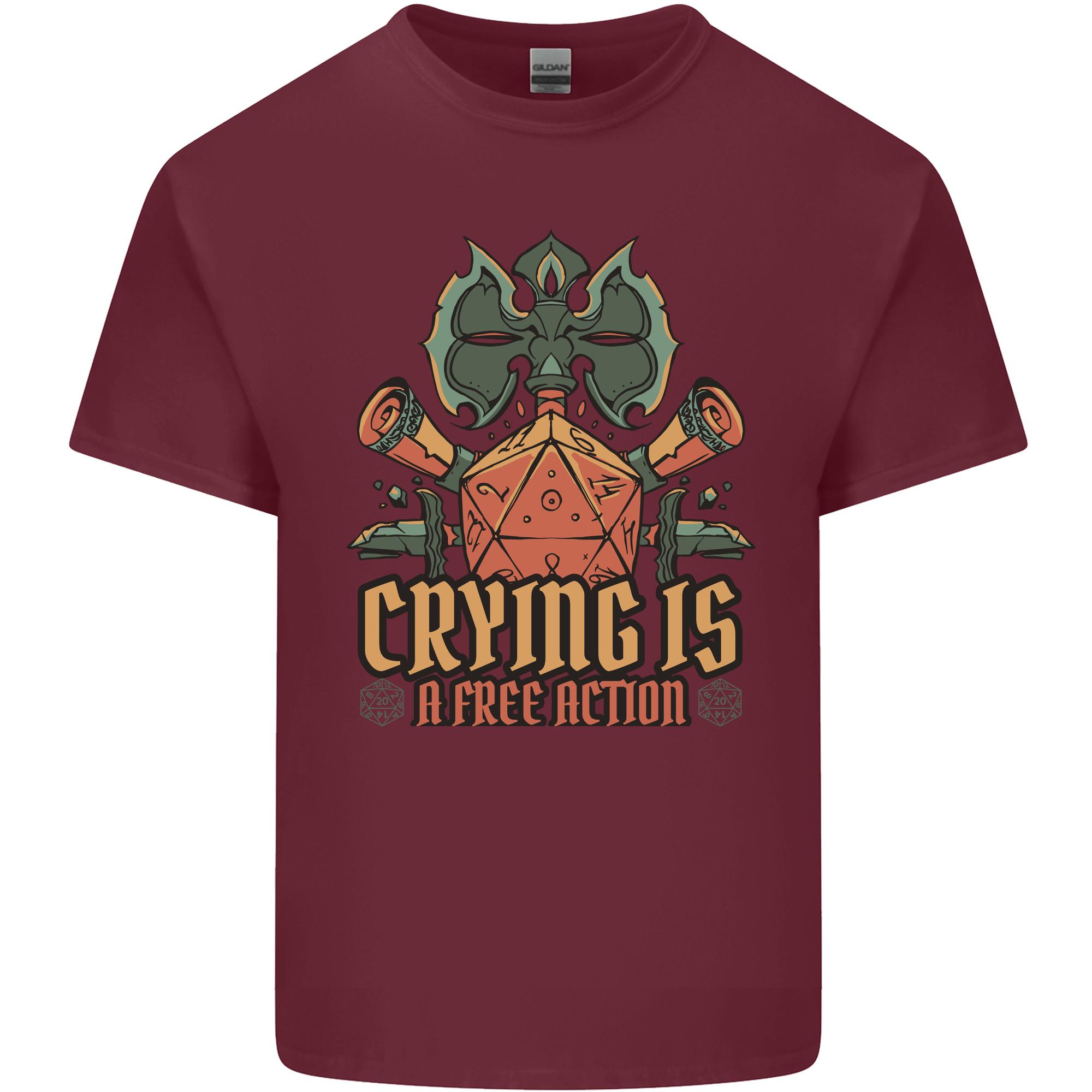 RPG Role Playing Games Crying Free Action Unisexs Light Cotton TShirt S