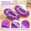 30*12cm Mop Slippers Purple Duster Mop Slippers Portable Cleaning Shoe Covers  Household Dusting