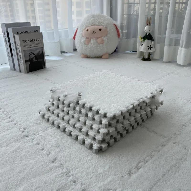 10pcs/16pcs 30x30cm Living Room Home Foam Plush Patchwork Floor Mat Exercise Children Carpet Baby Play Mat Bebe Mattress