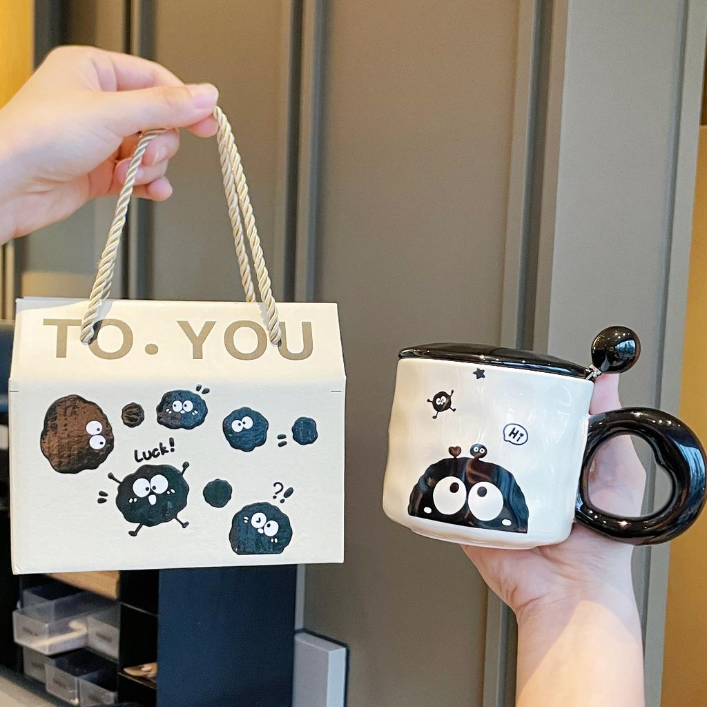 Teacher's Day Gift for Teachers Men's Souvenir Cute Ceramic Mug with Lid Water Cup Practical Cup Coffee Cup