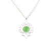 Green Cat's Eye Gemstone 925 Fine Silver Jewelry Handmade Chain Pendant For Gift CP-1-44
