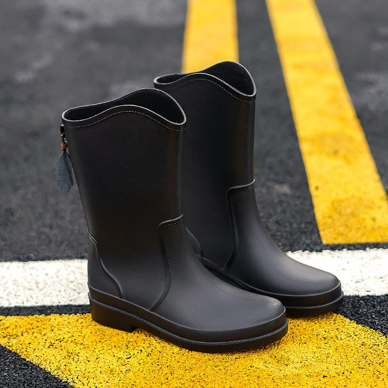 

New high tube rain shoes women s adult long tube deodorant knight boots rubber shoes waterproof and non-slip fashion outer rain boots 36