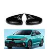 Car  Rearview Side Mirror Cover Fit For Volkswagen Virtus 2024 2025   Wing Cap Rear View Case Trim Carbon Fiber