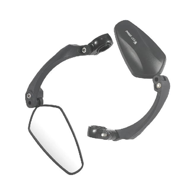 WEST BIKING Bicycle Rear View Mirror 360 Degree Rotate for Bike MTB Bicycle Electrical Bike Wide-Range Adjustable Angles Mirror