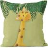 Super Cute Cartoon Linen Pillow Case Digital Printed Cushion Sofa Bed Pillow Simple