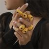 316L Stainless Steel Rings For Women 18K Gold Plated Waterproof Women's Chunky Ring Goth Golden Open Ring Luxury Woman Zircon