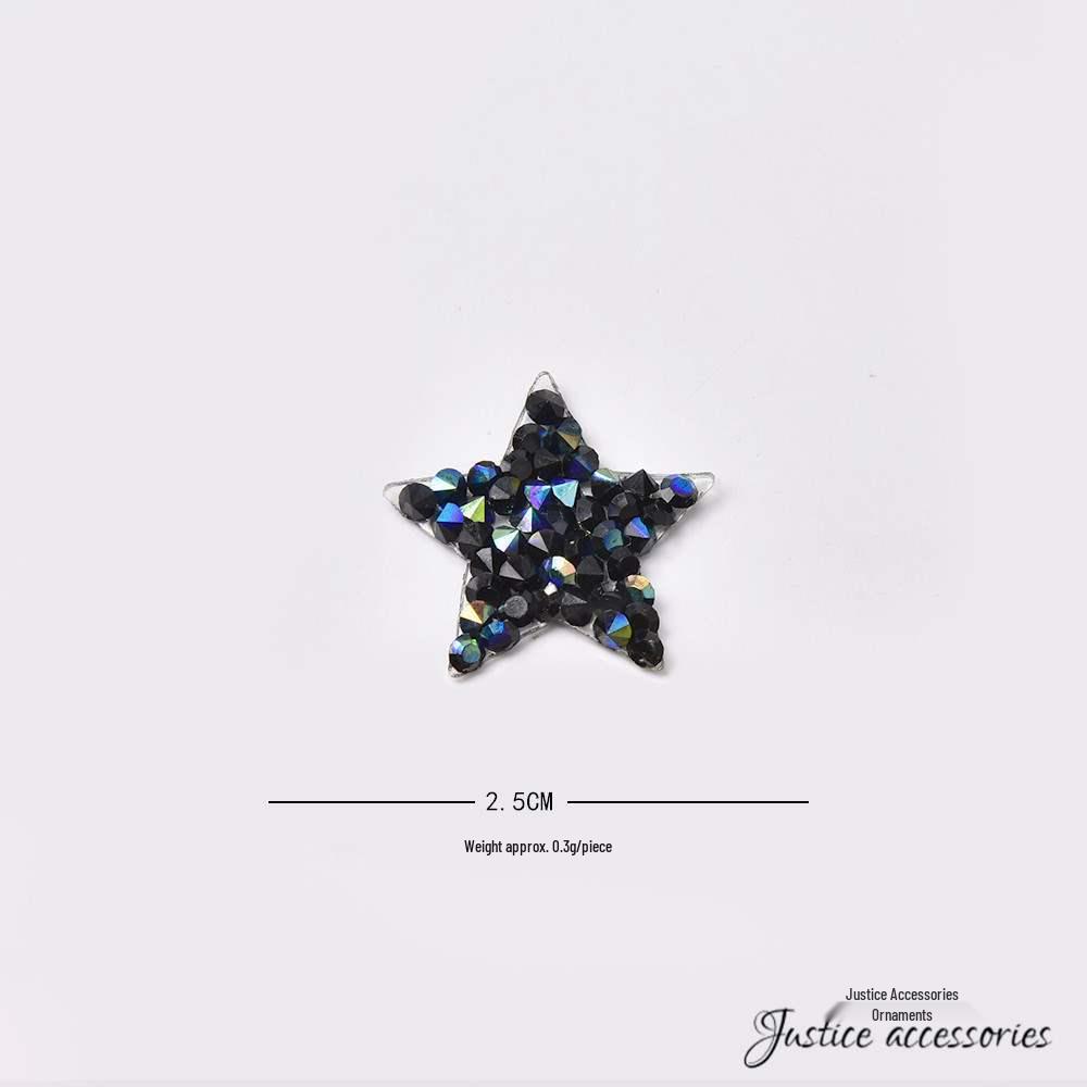 Five-Pointed Star Rhinestone Resin Patch for Shoes and Clothing