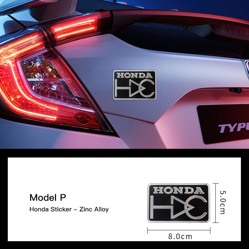 AAAHY1 Car Logo Aluminum Label Stickers Decorative Accessories For Honda Civic Fit Accord City Vezel CR-V S660 Odyssey HR-V Insight Metal Sticker