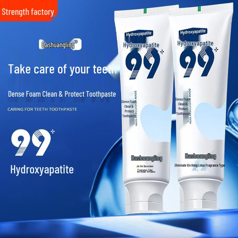 99 Hydroxyapatite Toothpaste: Strengthens Teeth, Protects Gums, Reduces Tartar, Eliminates Bad Breath, Provides Dense Cleansing Foam