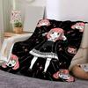 1Pc Anya Spy x Family Anyaforger Pink Hair Anime Character Soft Flannel Blanket Vibrant Mixed Colors All Season Cozy Throw For Fans