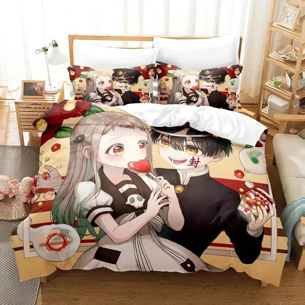 Comforter Fashion 3D Printing Anime Toilet-Bound Hanako-Kun Bedding Set S Comforter Bedding Double Size Adults Kids Gift