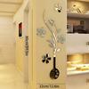 A Set of Shiny 3D Acrylic Wall Stickers In The Form of Vases - To Put On And Take Off Perfect for Enhancing The Decor of Living Rooms and TV Backdrops