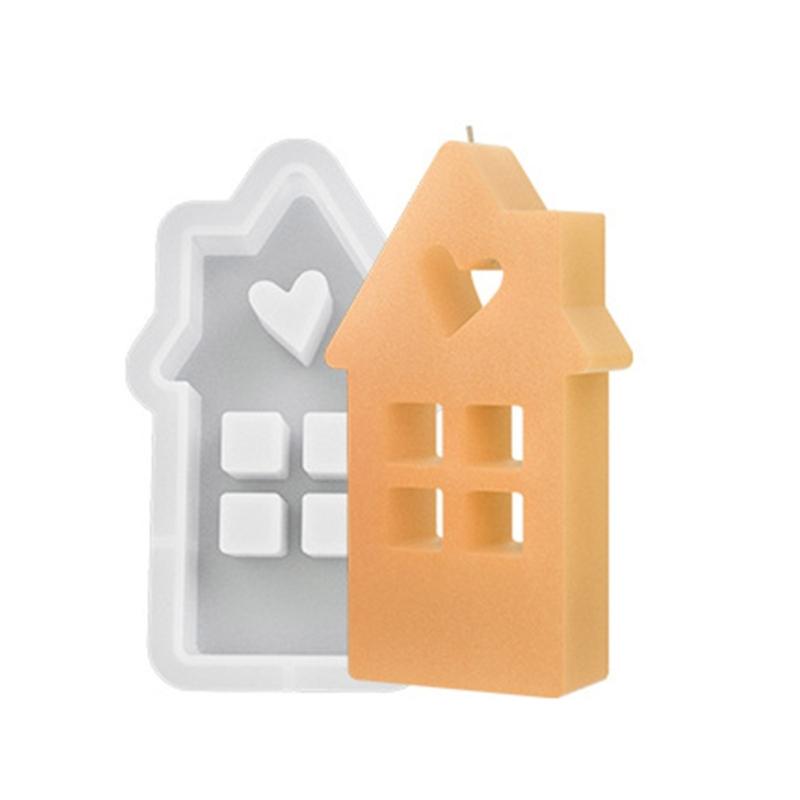Silicone Soap Mold DIY Silicone Candle Molds Easter Clay Mould House Shaped Silicone Soap Making Molds Silicone Material