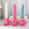 Silicone Candle Holder Mold Concrete Caste Molds for Pillar and Light Candles Home Decoration Easy Release Crafting